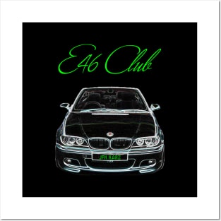 BMW E46 Club Convertible Face Lift Front & Rear M3 Posters and Art